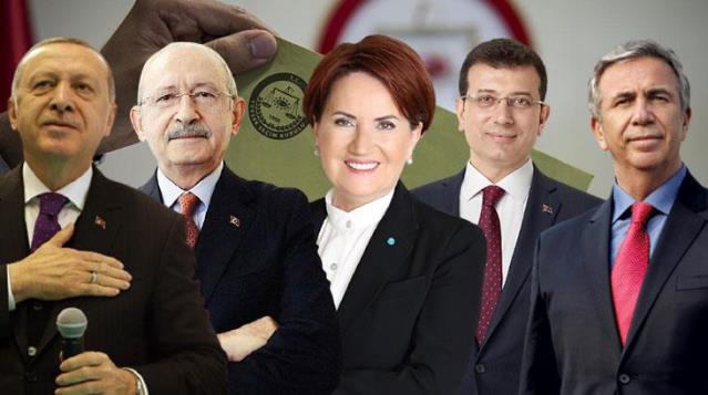 AK Parti birinci çıktığı seçim anketinde Cumhurbaşkanı Erdoğan ikinci sırada yer aldı